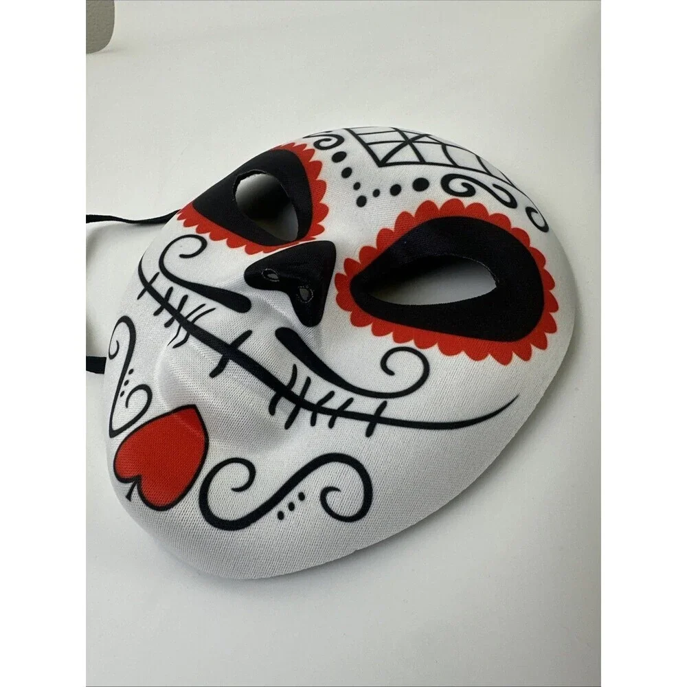 Seeing Red Charro Kids Costume Black Jacket  Day of the Dead Mask Boys Large